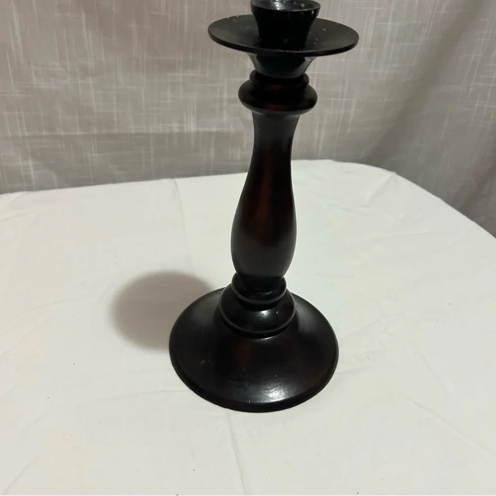 Pottery Barn wooden candle holder